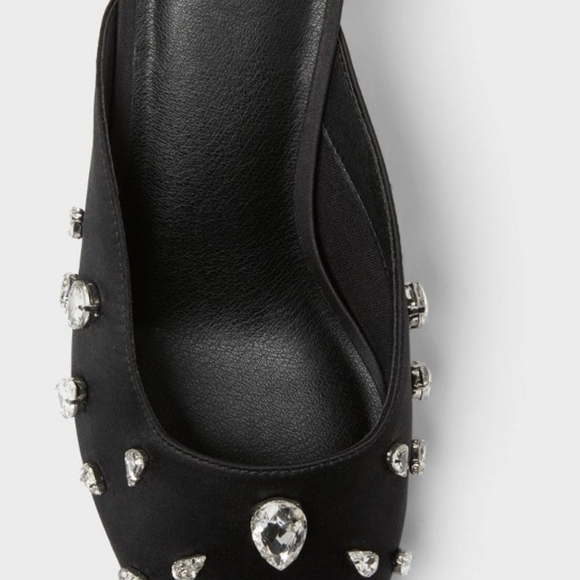A New Day Black Studded Mules - Picture 3 of 3